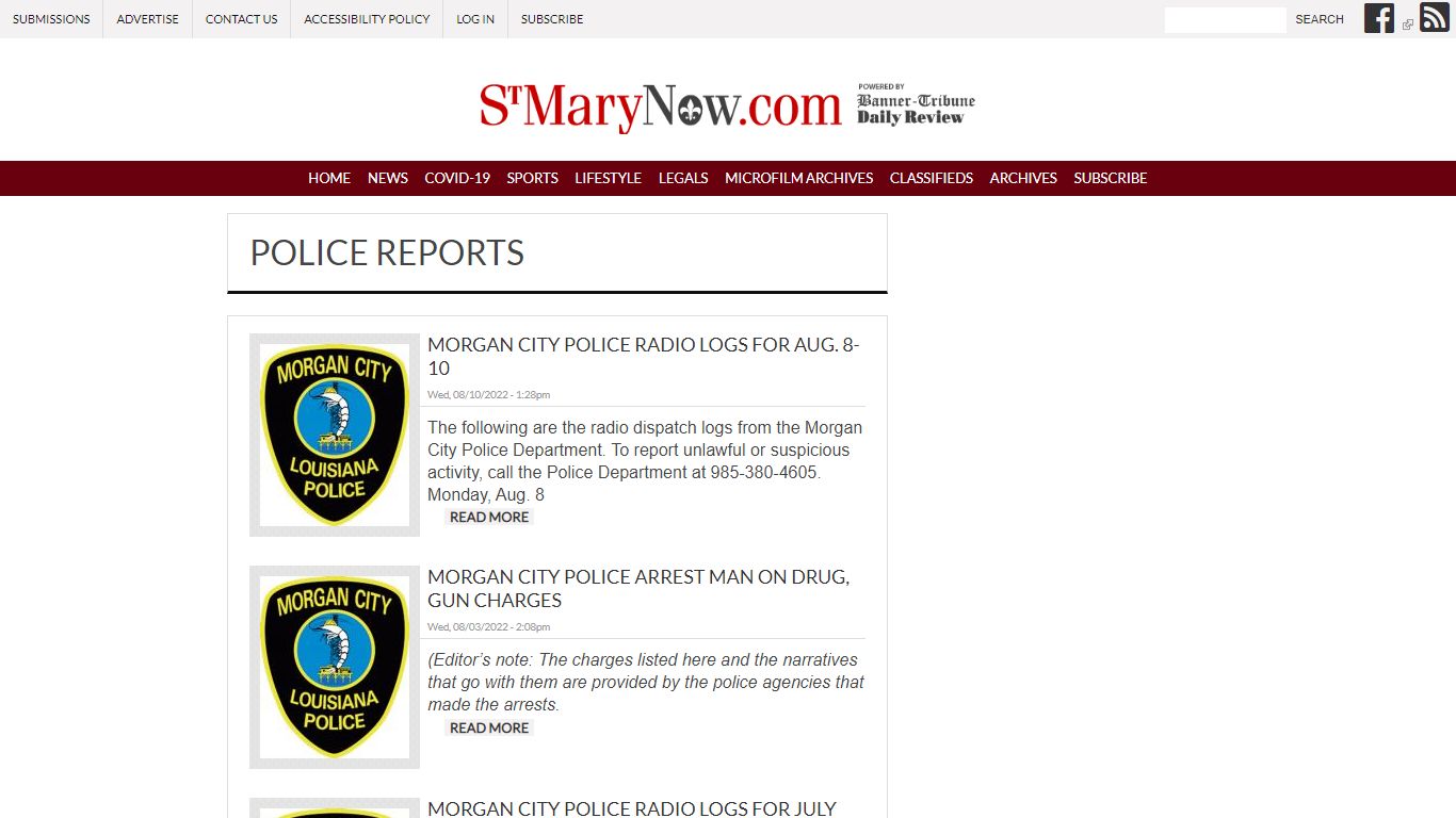 Police Reports | St. Mary Now